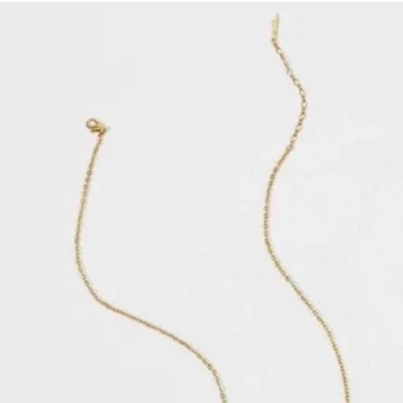 New Sanctuary 14K Gold Dipped Serenity 11” Necklace with Faceted Rose Quartz Gem - Picture 3 of 6